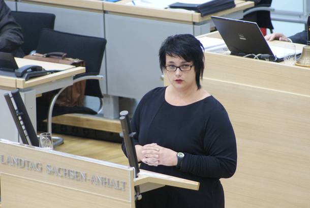 Migrationspolitische Sprecherin der Linkspartei im Landtag Sachsen-Anhalt, Henriette Quade.