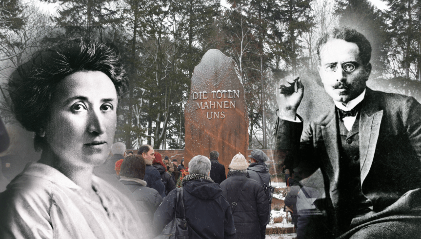 Bekenntnis zu linker Tradition, im Gedenken an Karl Liebknecht und Rosa&nbsp;Luxemburg.