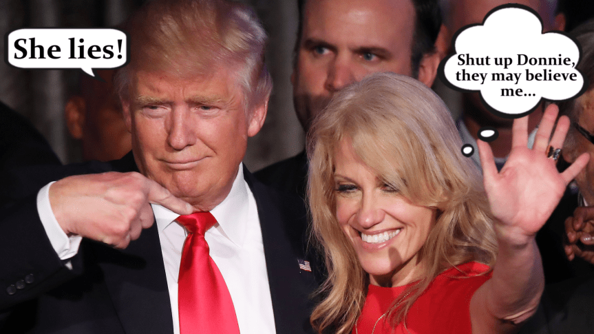 Kellyanne „Alternative Fakten“ Conway lügt weiter und erfindet Massaker – Deutsche vertrauen USA nicht&nbsp;mehr.